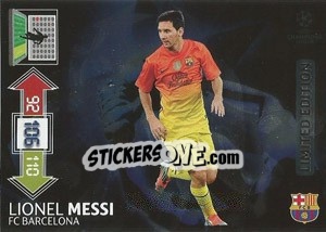 Cromo Lionel Messi - UEFA Champions League 2012-2013. Adrenalyn XL - Panini
