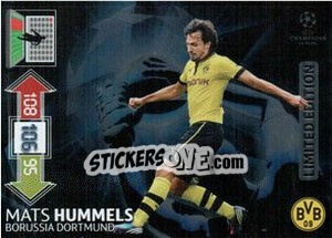 Cromo Mats Hummels - UEFA Champions League 2012-2013. Adrenalyn XL - Panini