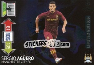 Sticker Sergio Agüero - UEFA Champions League 2012-2013. Adrenalyn XL n. LE-SA - Panini