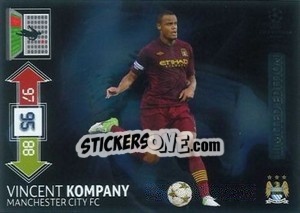 Sticker Vincent Kompany - UEFA Champions League 2012-2013. Adrenalyn XL - Panini