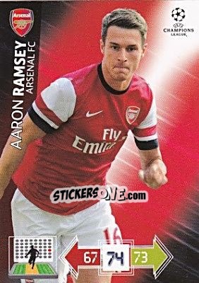 Sticker Aaron Ramsey - UEFA Champions League 2012-2013. Adrenalyn XL - Panini