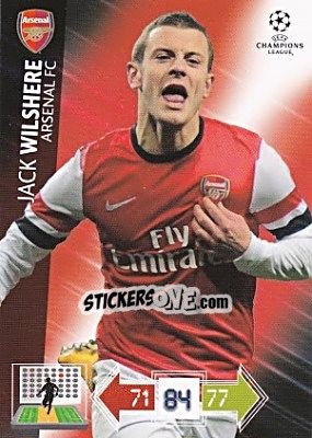 Sticker Jack Wilshere - UEFA Champions League 2012-2013. Adrenalyn XL n. U5 - Panini