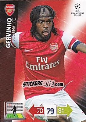 Sticker Gervinho - UEFA Champions League 2012-2013. Adrenalyn XL n. U7 - Panini