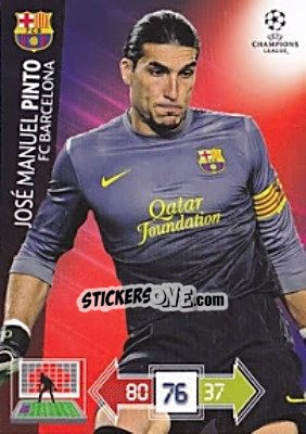 Sticker José Manuel Pinto - UEFA Champions League 2012-2013. Adrenalyn XL - Panini