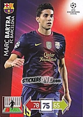 Sticker Marc Bartra - UEFA Champions League 2012-2013. Adrenalyn XL n. U11 - Panini