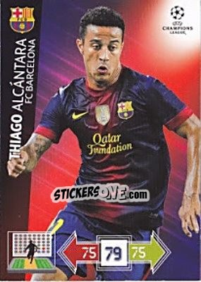 Sticker Thiago Alcántara - UEFA Champions League 2012-2013. Adrenalyn XL n. U12 - Panini
