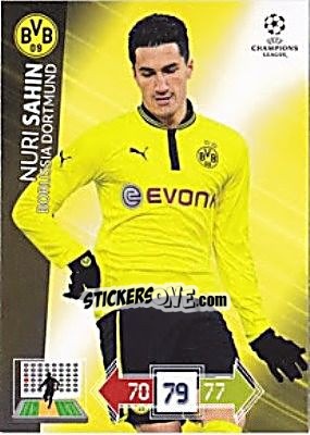 Sticker Nuri Sahin - UEFA Champions League 2012-2013. Adrenalyn XL - Panini