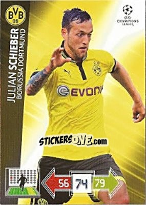 Sticker Julian Schieber - UEFA Champions League 2012-2013. Adrenalyn XL - Panini