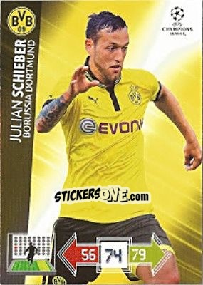 Sticker Julian Schieber - UEFA Champions League 2012-2013. Adrenalyn XL n. U25 - Panini