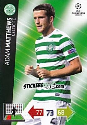 Sticker Adam Matthews - UEFA Champions League 2012-2013. Adrenalyn XL - Panini