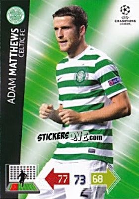 Sticker Adam Matthews - UEFA Champions League 2012-2013. Adrenalyn XL n. U29 - Panini