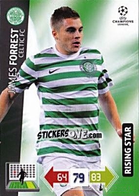 Sticker James Forrest - UEFA Champions League 2012-2013. Adrenalyn XL - Panini