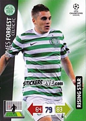 Sticker James Forrest - UEFA Champions League 2012-2013. Adrenalyn XL n. U38 - Panini