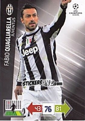 Sticker Fabio Quagliarella - UEFA Champions League 2012-2013. Adrenalyn XL - Panini