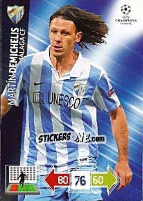 Sticker Martín Demichelis - UEFA Champions League 2012-2013. Adrenalyn XL - Panini