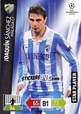 Sticker Joaquín Sanchez - UEFA Champions League 2012-2013. Adrenalyn XL n. U58 - Panini
