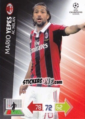 Sticker Mario Yepes - UEFA Champions League 2012-2013. Adrenalyn XL - Panini