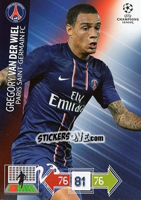 Cromo Gregory van der Wiel - UEFA Champions League 2012-2013. Adrenalyn XL - Panini