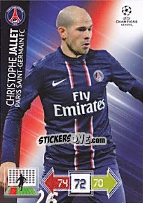 Sticker Christophe Jallet - UEFA Champions League 2012-2013. Adrenalyn XL n. U92 - Panini