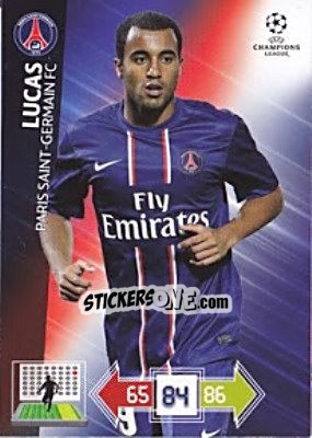 Sticker Lucas Moura - UEFA Champions League 2012-2013. Adrenalyn XL - Panini