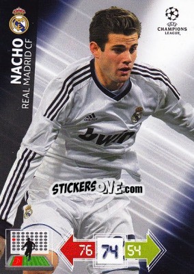 Figurina Nacho Fernández - UEFA Champions League 2012-2013. Adrenalyn XL - Panini