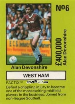Figurina Alan Devonshire - Emlyn Hughes' Team Tactix 1987
 n. WHU6 - BOSS LEISURE
