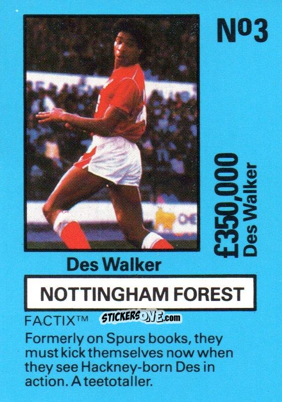 Figurina Des Walker - Emlyn Hughes' Team Tactix 1987
 n. NF3 - BOSS LEISURE
