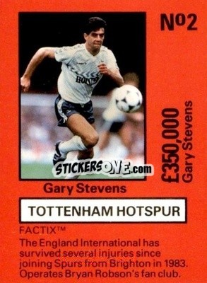 Sticker Gary Stevens - Emlyn Hughes' Team Tactix 1987
 n. TH2 - BOSS LEISURE
