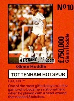 Sticker Glenn Hoddle - Emlyn Hughes' Team Tactix 1987
 n. TH10 - BOSS LEISURE
