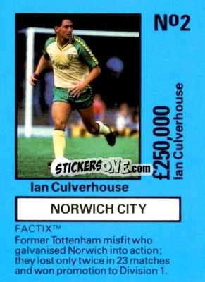 Sticker Ian Culverhouse - Emlyn Hughes' Team Tactix 1987
 - BOSS LEISURE
