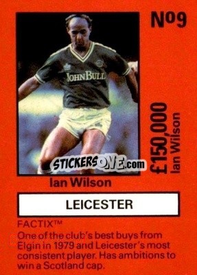 Sticker Ian Wilson - Emlyn Hughes' Team Tactix 1987
 n. LC9 - BOSS LEISURE
