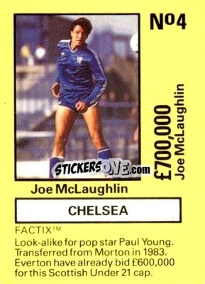 Sticker Joe McLaughlin - Emlyn Hughes' Team Tactix 1987
 - BOSS LEISURE
