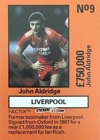 Sticker John Aldridge - Emlyn Hughes' Team Tactix 1987
 n. L9 - BOSS LEISURE
