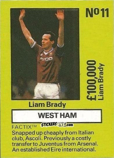 Figurina Liam Brady - Emlyn Hughes' Team Tactix 1987
 n. WHU11 - BOSS LEISURE

