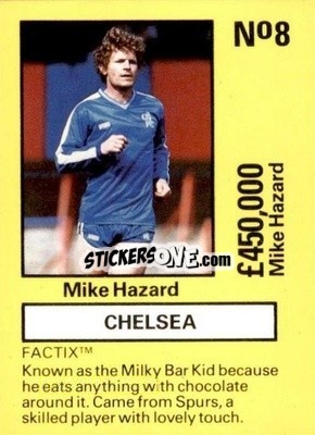 Sticker Mike Hazard - Emlyn Hughes' Team Tactix 1987
 n. C8 - BOSS LEISURE
