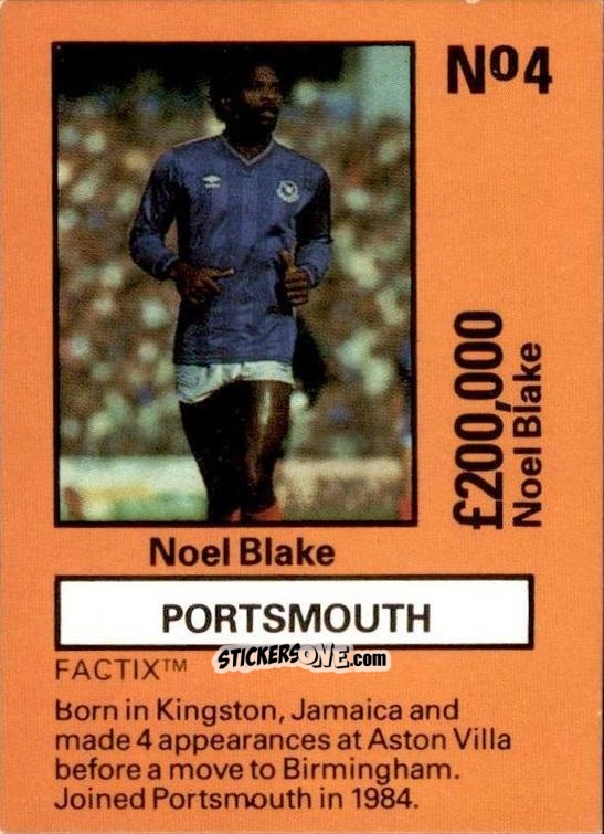 Sticker Noel Blake - Emlyn Hughes' Team Tactix 1987
 n. P4 - BOSS LEISURE
