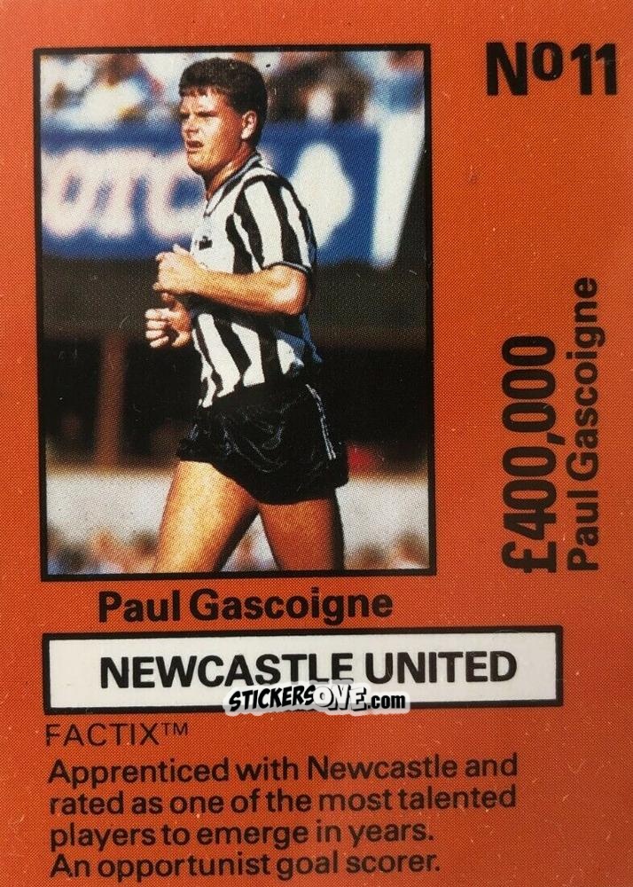 Sticker Paul Gascoigne - Emlyn Hughes' Team Tactix 1987
 n. NU11 - BOSS LEISURE
