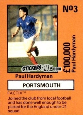 Cromo Paul Hardyman - Emlyn Hughes' Team Tactix 1987
 - BOSS LEISURE
