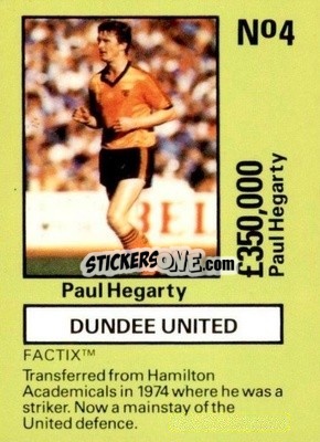 Sticker Paul Hegarty - Emlyn Hughes' Team Tactix 1987
 - BOSS LEISURE
