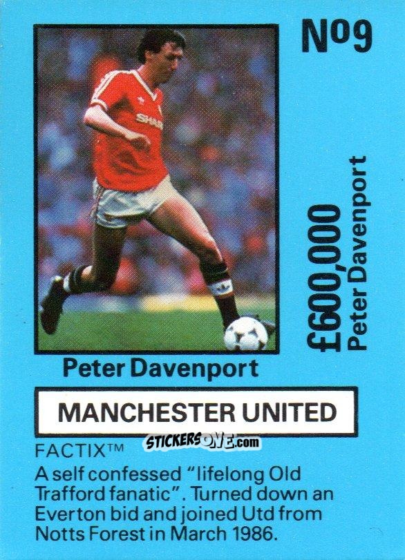 Sticker Peter Davenport - Emlyn Hughes' Team Tactix 1987
 n. MU9 - BOSS LEISURE
