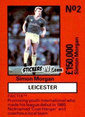 Sticker Simon Morgan - Emlyn Hughes' Team Tactix 1987
 - BOSS LEISURE
