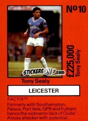 Sticker Tony Sealy - Emlyn Hughes' Team Tactix 1987
 n. LC10 - BOSS LEISURE
