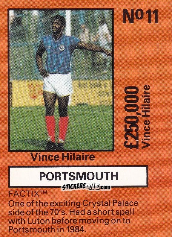 Sticker Vince Hilaire - Emlyn Hughes' Team Tactix 1987
 n. P11 - BOSS LEISURE
