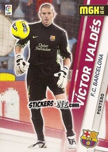 Sticker Víctor Valdés - Liga BBVA 2012-2013. Megacracks - Panini