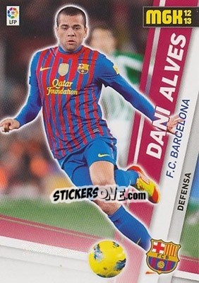 Figurina Dani Alves - Liga BBVA 2012-2013. Megacracks - Panini