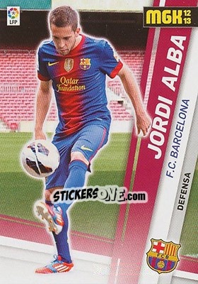 Sticker Jordi Alba - Liga BBVA 2012-2013. Megacracks n. 44 - Panini
