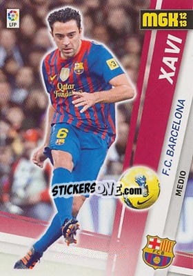 Sticker Xavi - Liga BBVA 2012-2013. Megacracks - Panini