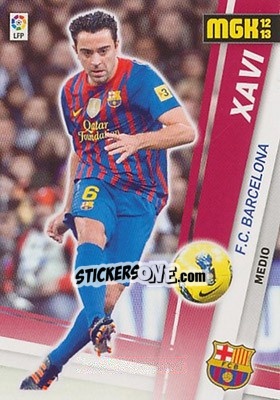 Sticker Xavi - Liga BBVA 2012-2013. Megacracks n. 46 - Panini