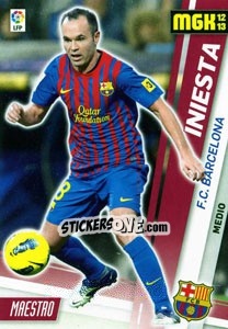 Sticker Iniesta - Liga BBVA 2012-2013. Megacracks - Panini