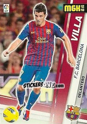 Sticker David Villa - Liga BBVA 2012-2013. Megacracks - Panini